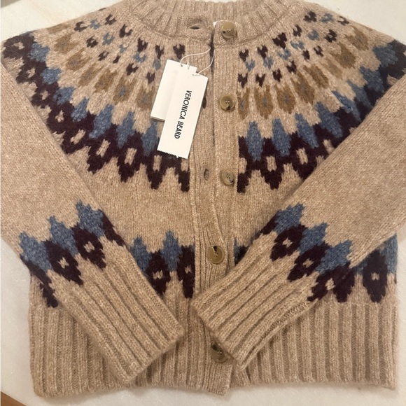 Veronica Beard Fair Isle Cardigan NWT - Picture 3 of 8
